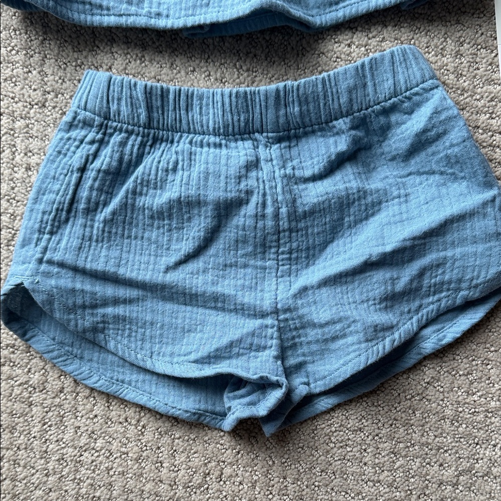 Blue Ruffled Top and Shorts Set - Picture 4 of 5